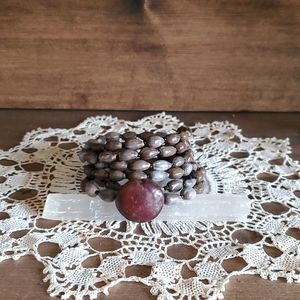 Job's tear and Mucuna seed bracelet